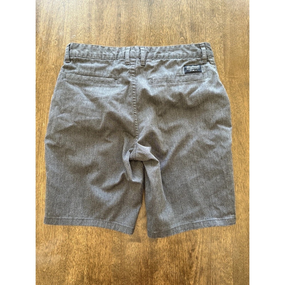 Quiksilver Chino Shorts 100% Cotton Zip Button Fly Grey Mens Size W30